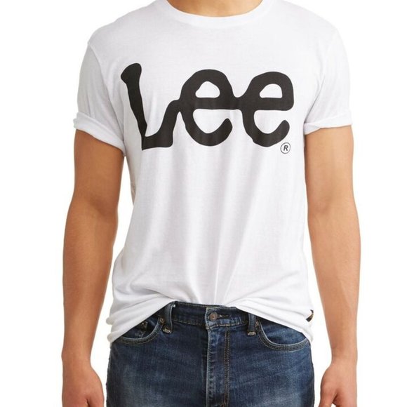Lee Size XXL Men's Short Sleeve Logo Graphic Crew Neck T-Shirt 100% Cotton New - Picture 1 of 4